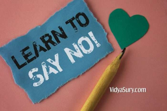Learn to say no