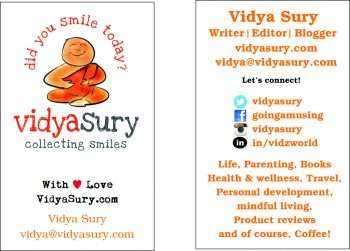 Vidya Sury, Collecting Smiles
