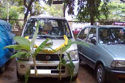 Car adorned choosing joy