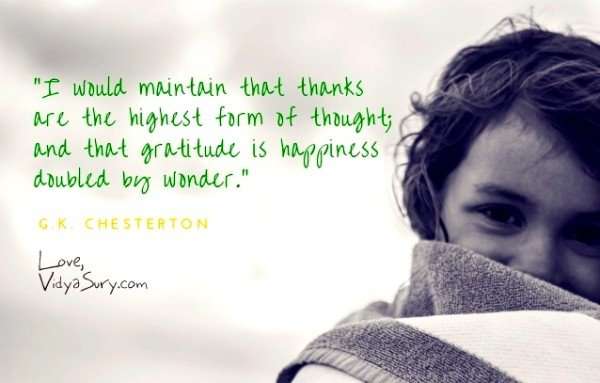 Gratitude brings Peace. The best way to rpactice is through a gratitude journal. Vidya Sury