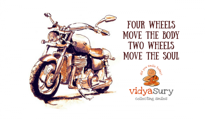 Commuting by motorcycle Vidya Sury