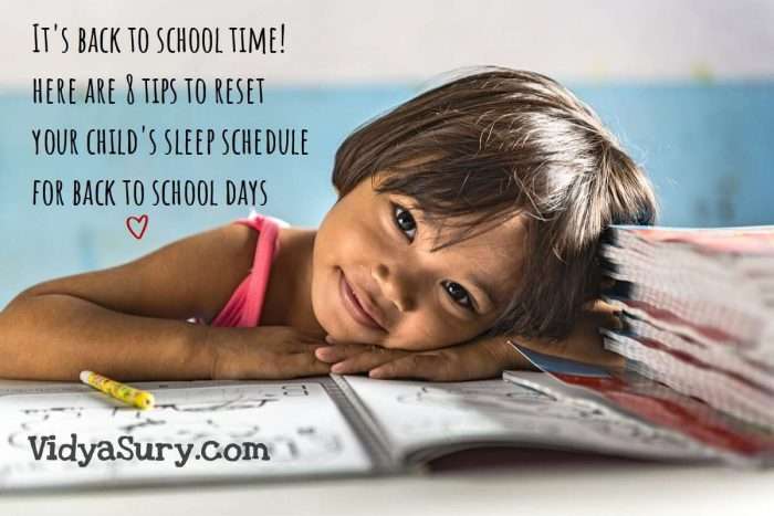 It is back to school time! Here are 8 tips that worked for me to reset my child's back to school sleep schedule! #BacktoSchool #Sleep #Kidshealth