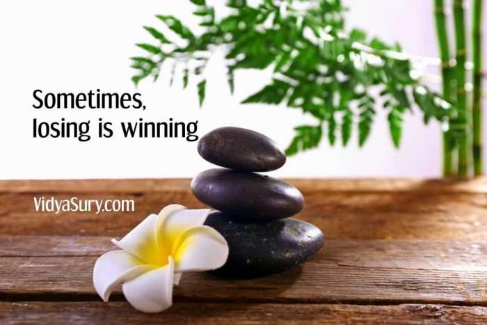 Sometimes losing is winning