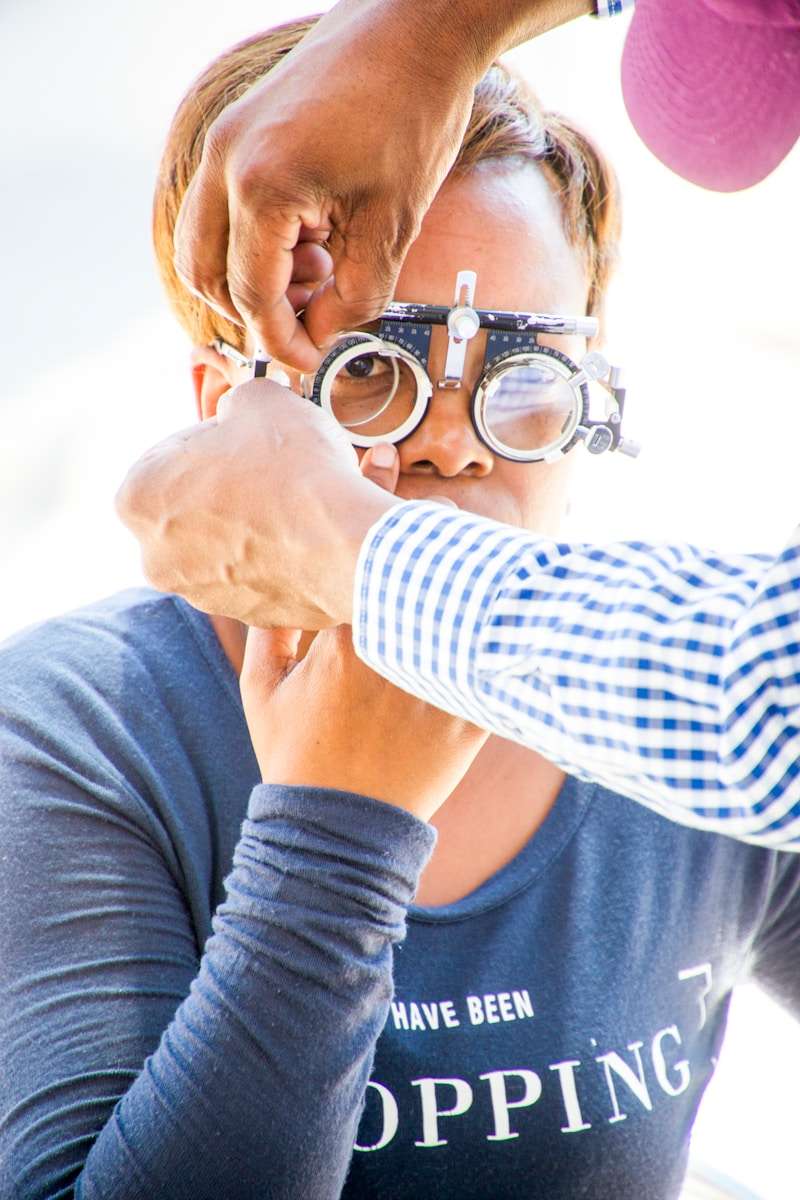 laser eye surgery LASIK person wearing loupe glasses