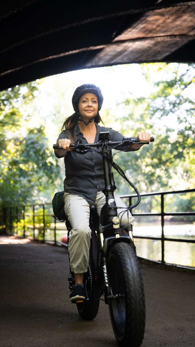 Ebikes a person riding a motorcycle