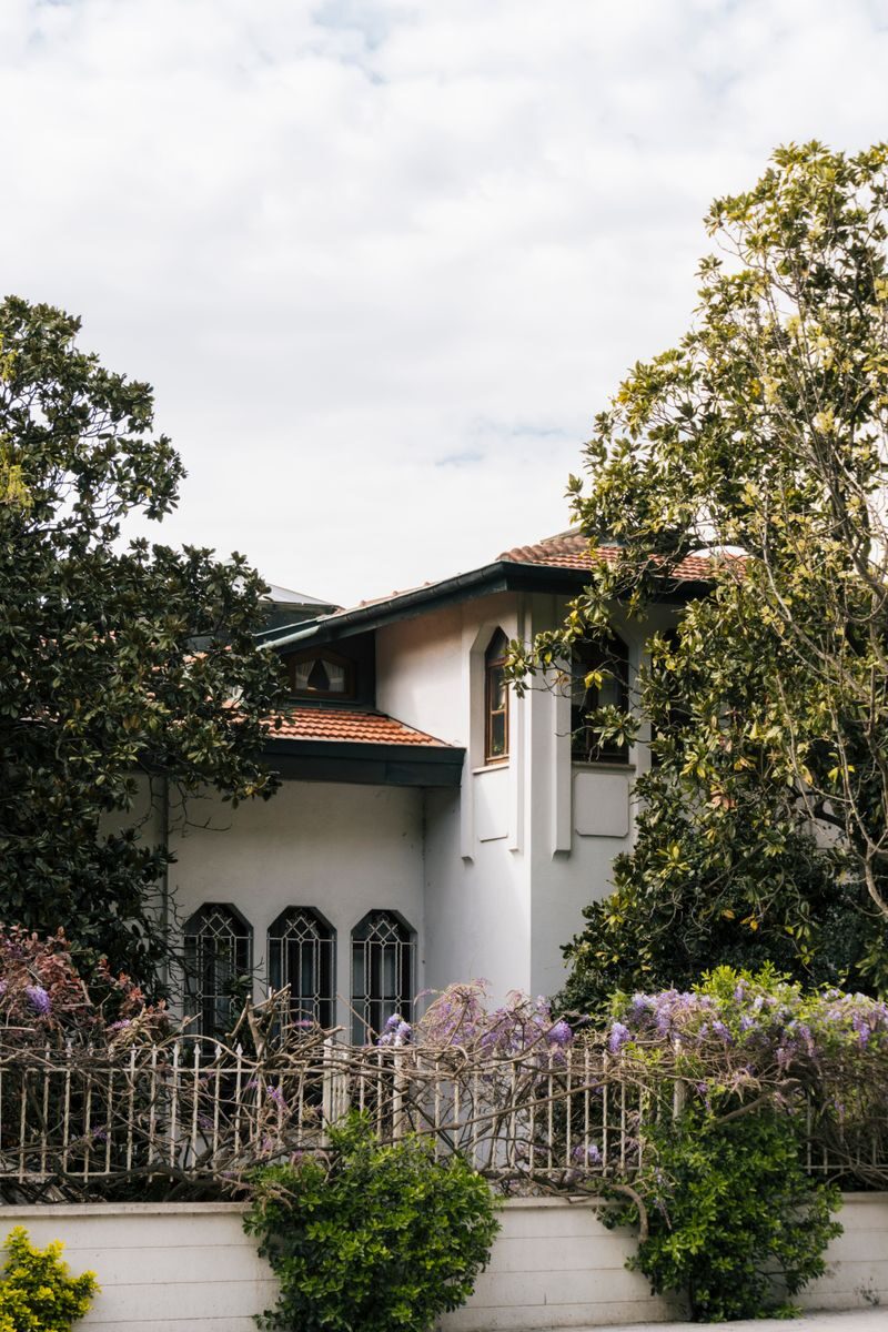 How to Choose a Fence for Privacy, Pets, and Property Layout in North Texas Elegant house surrounded by lush greenery and overcast sky. Perfect for architectural and real estate themes.