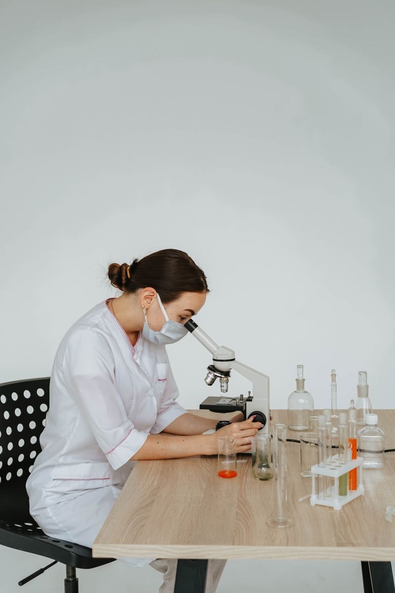 8 Best Research Peptide Suppliers for BPC-157 and Laboratory Compounds A female scientist conducting experiments in a laboratory using a microscope and glassware.